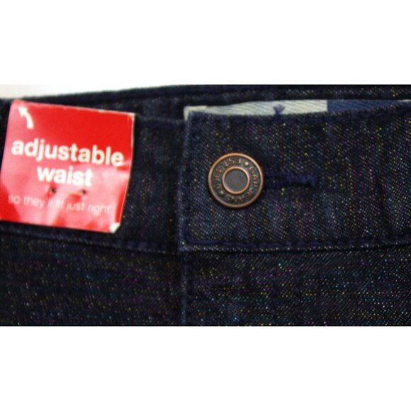 NWT GAP Girl's Black Sparkly Glittery Jeans Size 5 Hook & Zip Closure Belt Loops - Picture 4 of 12